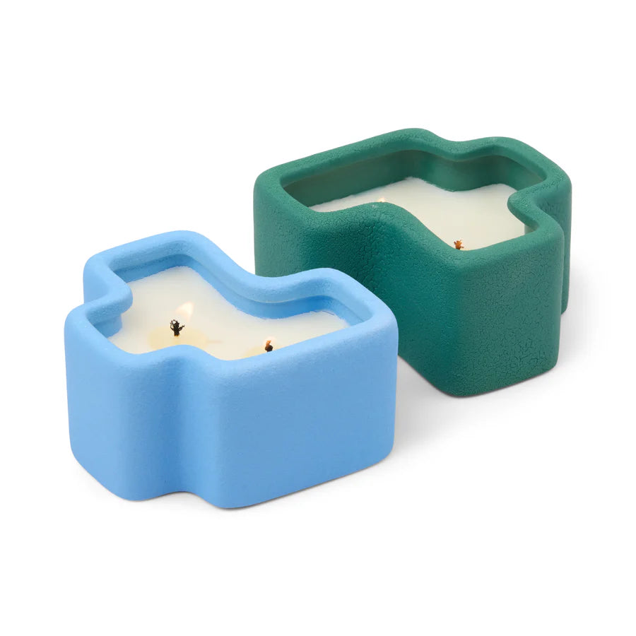 JIGSAW CANDLE SET OR TWO WILD MISTED LIME