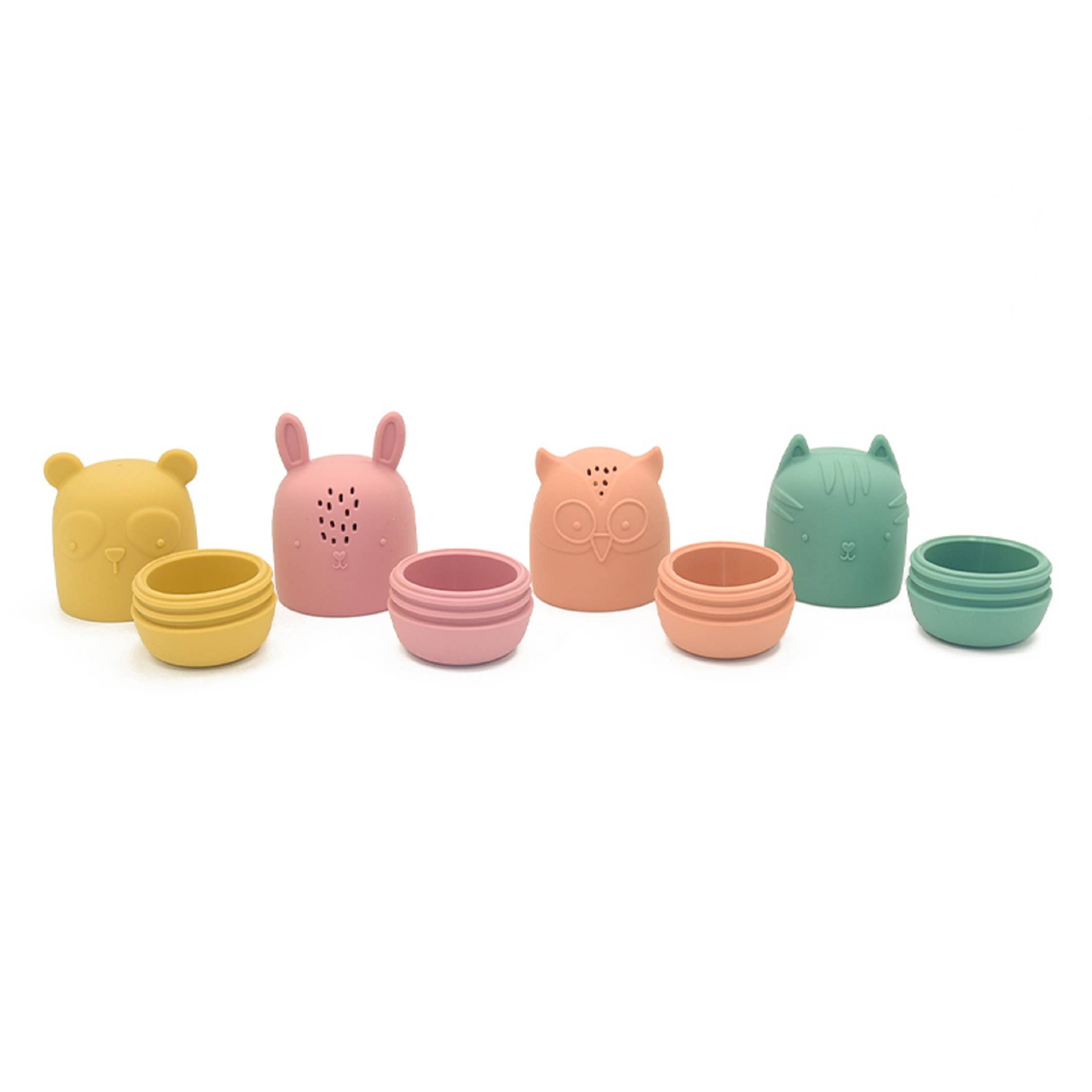 Playette - Silicone Animal Bath Set