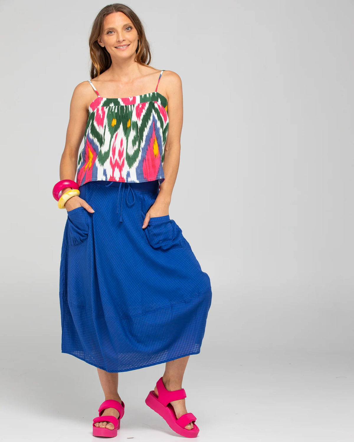 BOOM SHANKAR GURU SKIRT - BLU  SS26