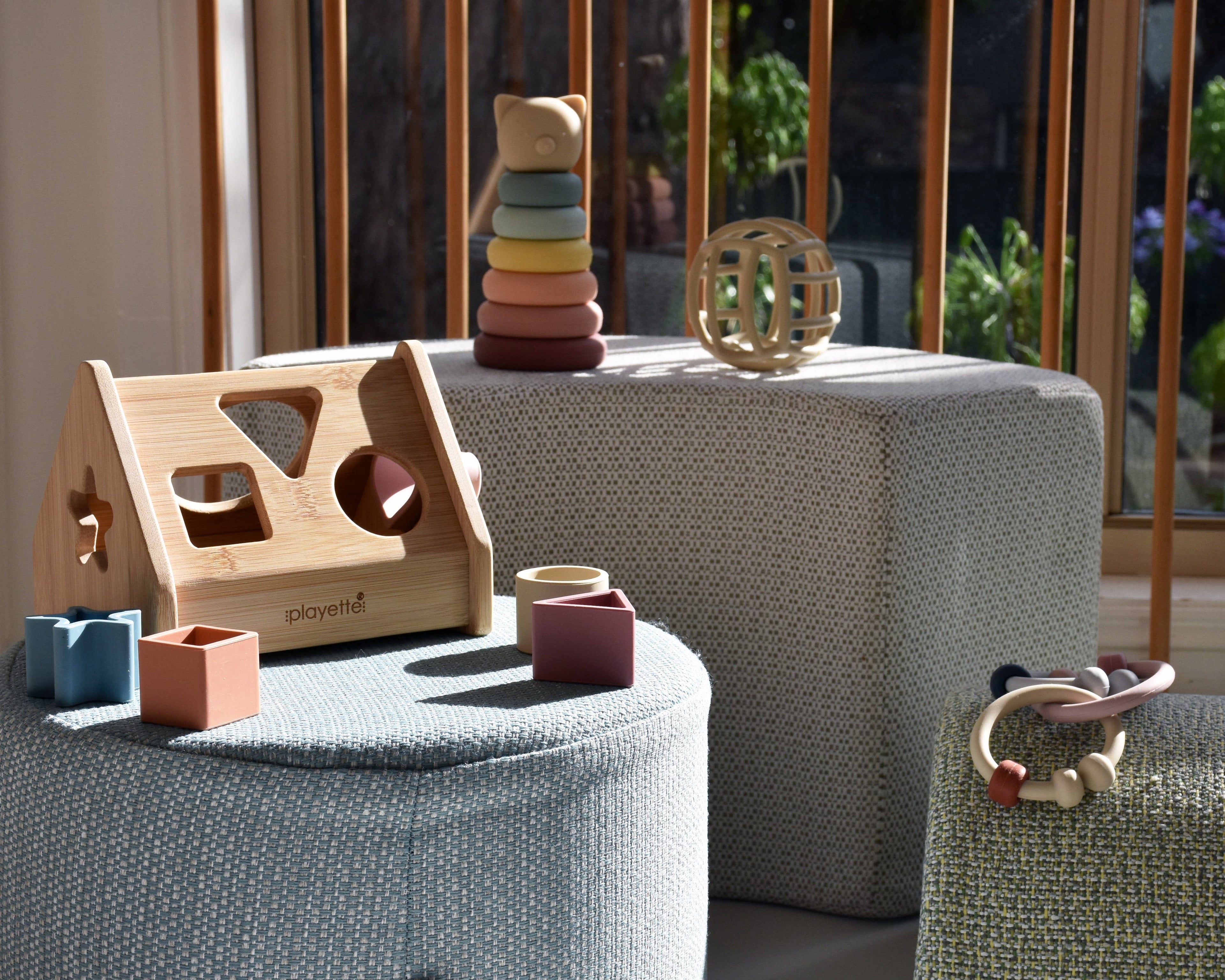 Playette - Silicone & Bamboo Play Set