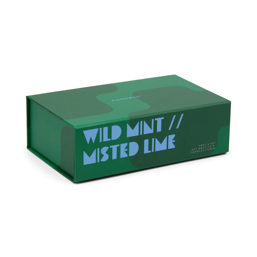 JIGSAW CANDLE SET OR TWO WILD MISTED LIME