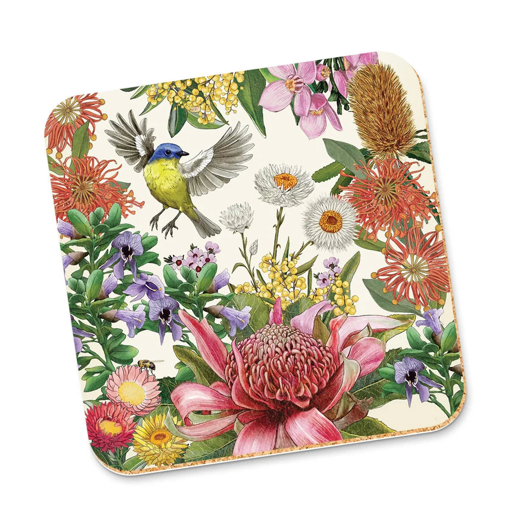 CORKY COASTER BOTANICAL BLOOMS