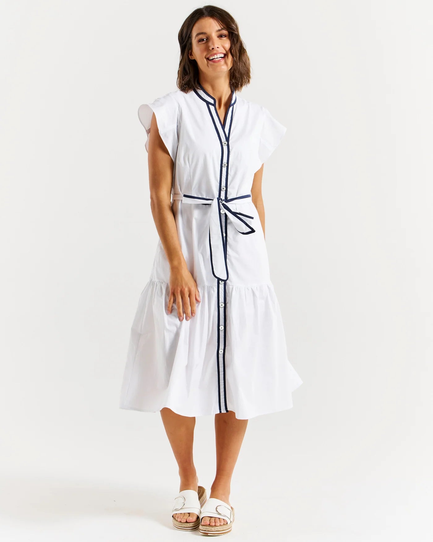 BETTY BASICS - MARI DRESS WHITE - 0325-03