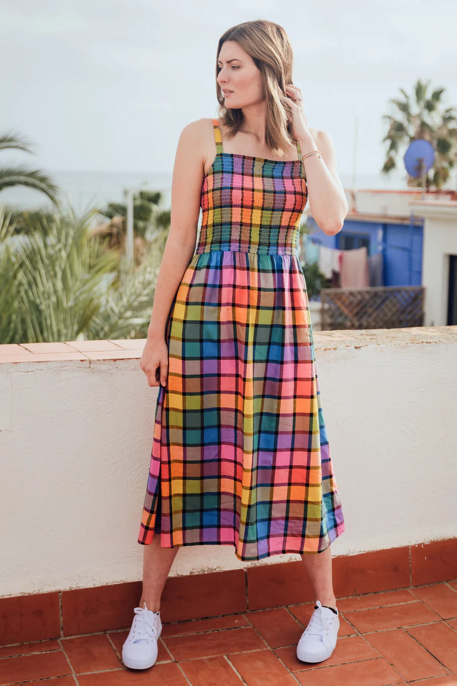 DENALI SHIRRED DRESS - SUGARHILL BRIGHTON - 0528-01