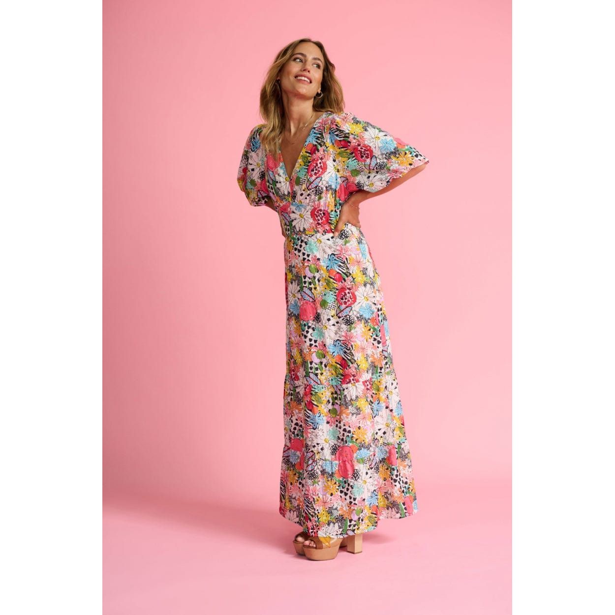 CHARLEY TROPICAL BOUQUET DRESS - POM AMSTERDAM - Hello Annie Parkdale
