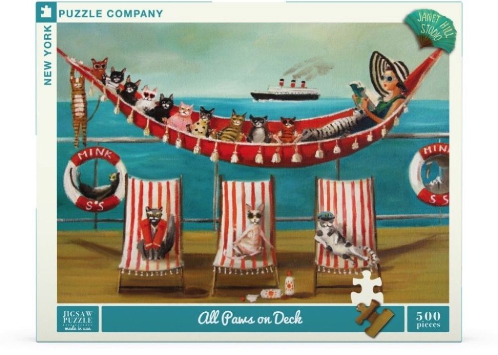 NYPC Janet Hill 500 Pc Puzzle – All Paws on Deck