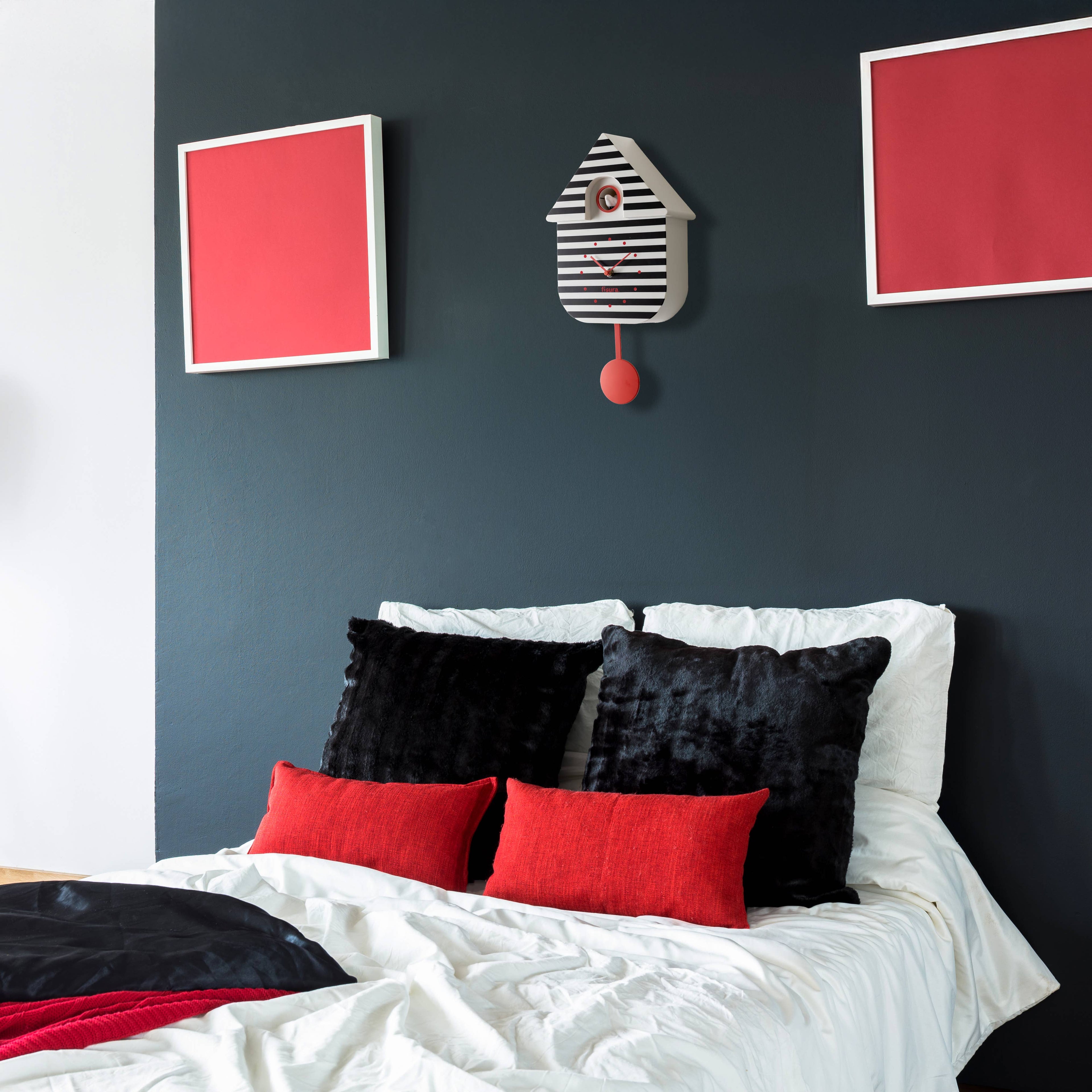 FISURA - CUCKOO CLOCK LITTLE HOUSE STRIPES