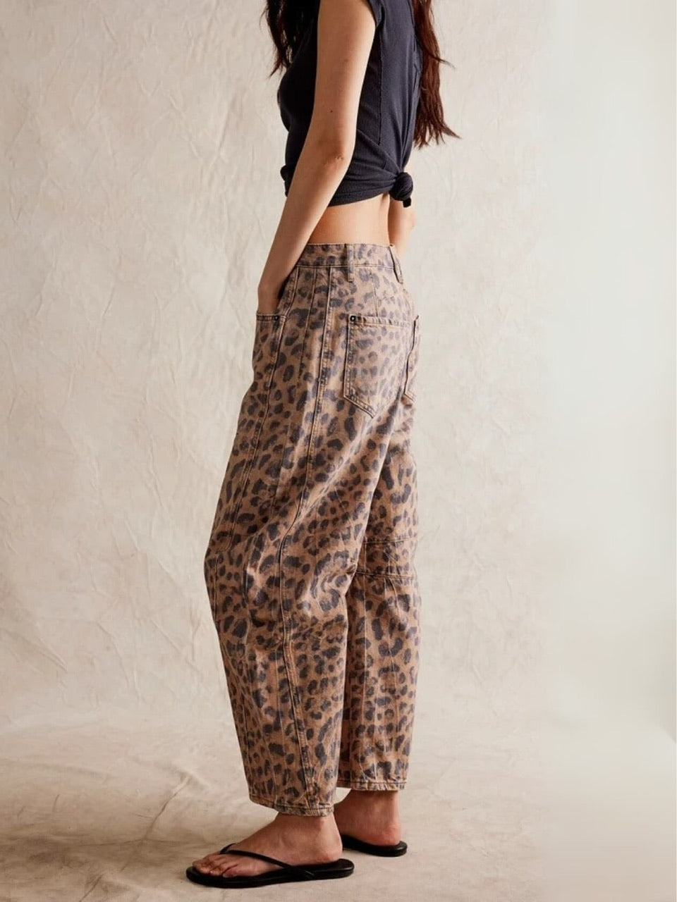 BARREL JEANS - LEOPARD