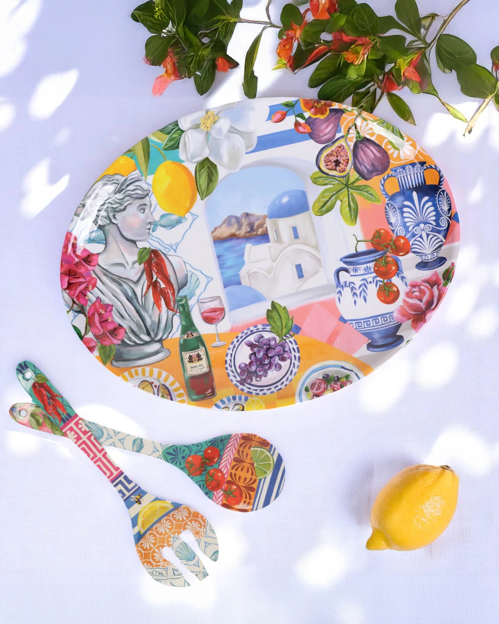 OVAL DISH MEDITERRANEAN SUMMER