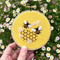 Craft Make Do - Bees in Honeycomb Embroidery Kit