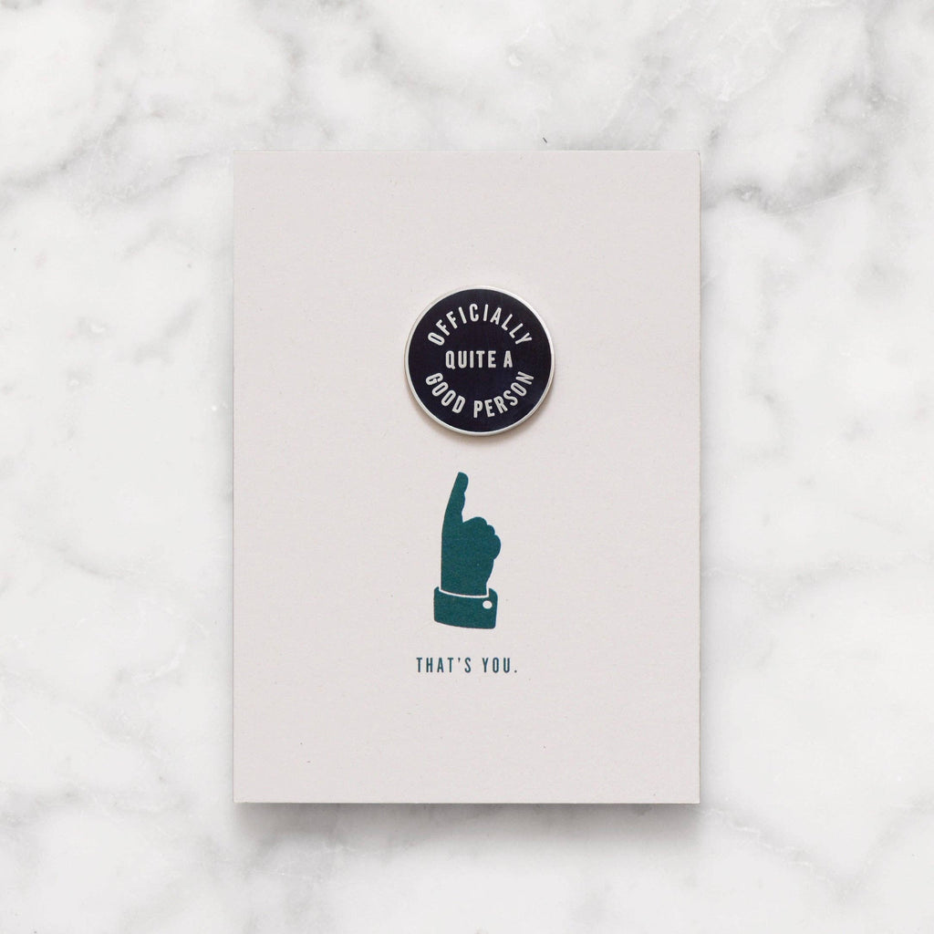Alphabet Bags - Officially Quite a Good Person - Enamel Pin