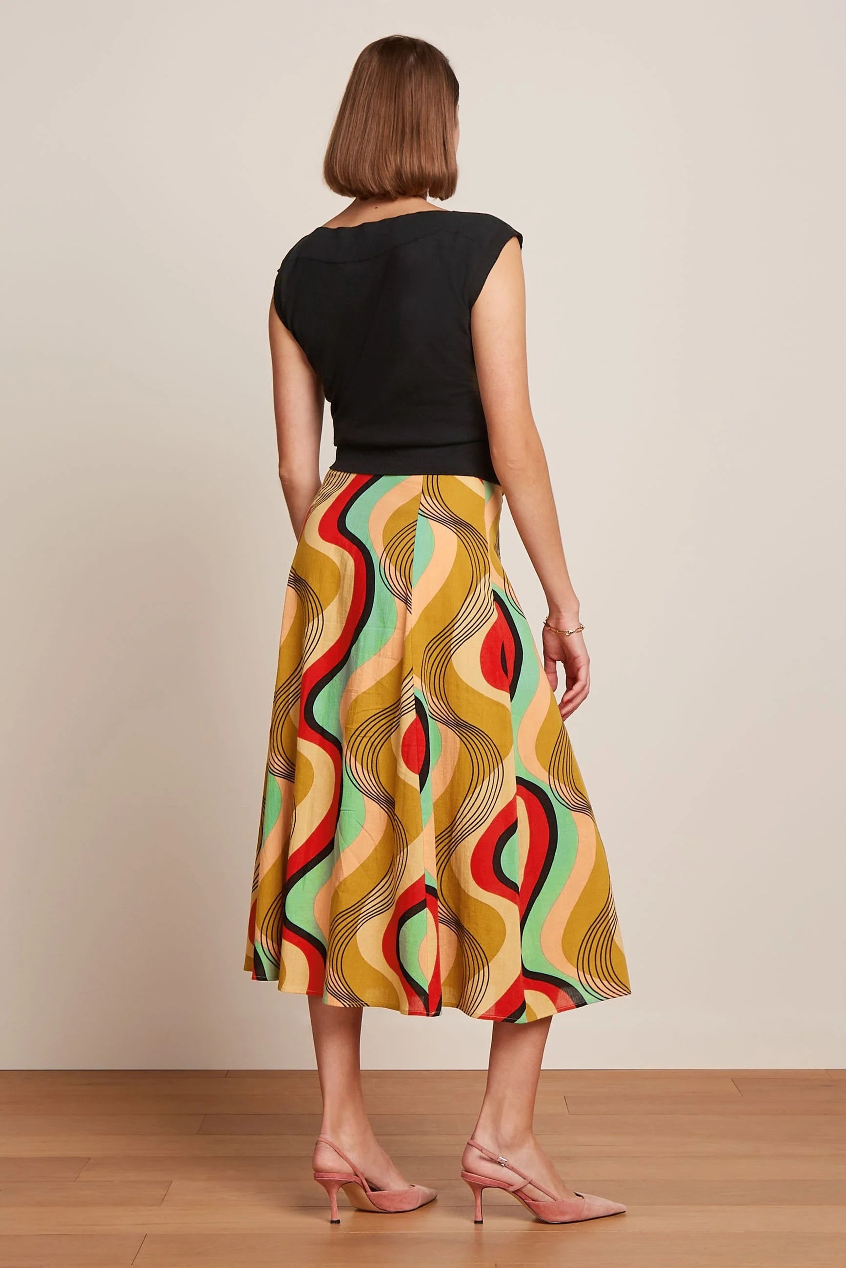 JUDY MIDI SKIRT FALAISE - HARVEST YELLOW - KING LOUIE