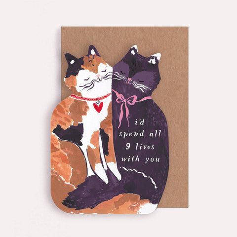 Sister Paper Co. - Nine Lives Cats Cards | Love Cards | Cat Anniversary Cards