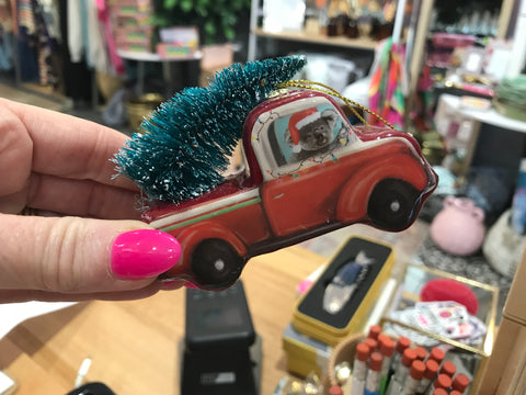 3D BAUBLE RED TRUCK - 2024