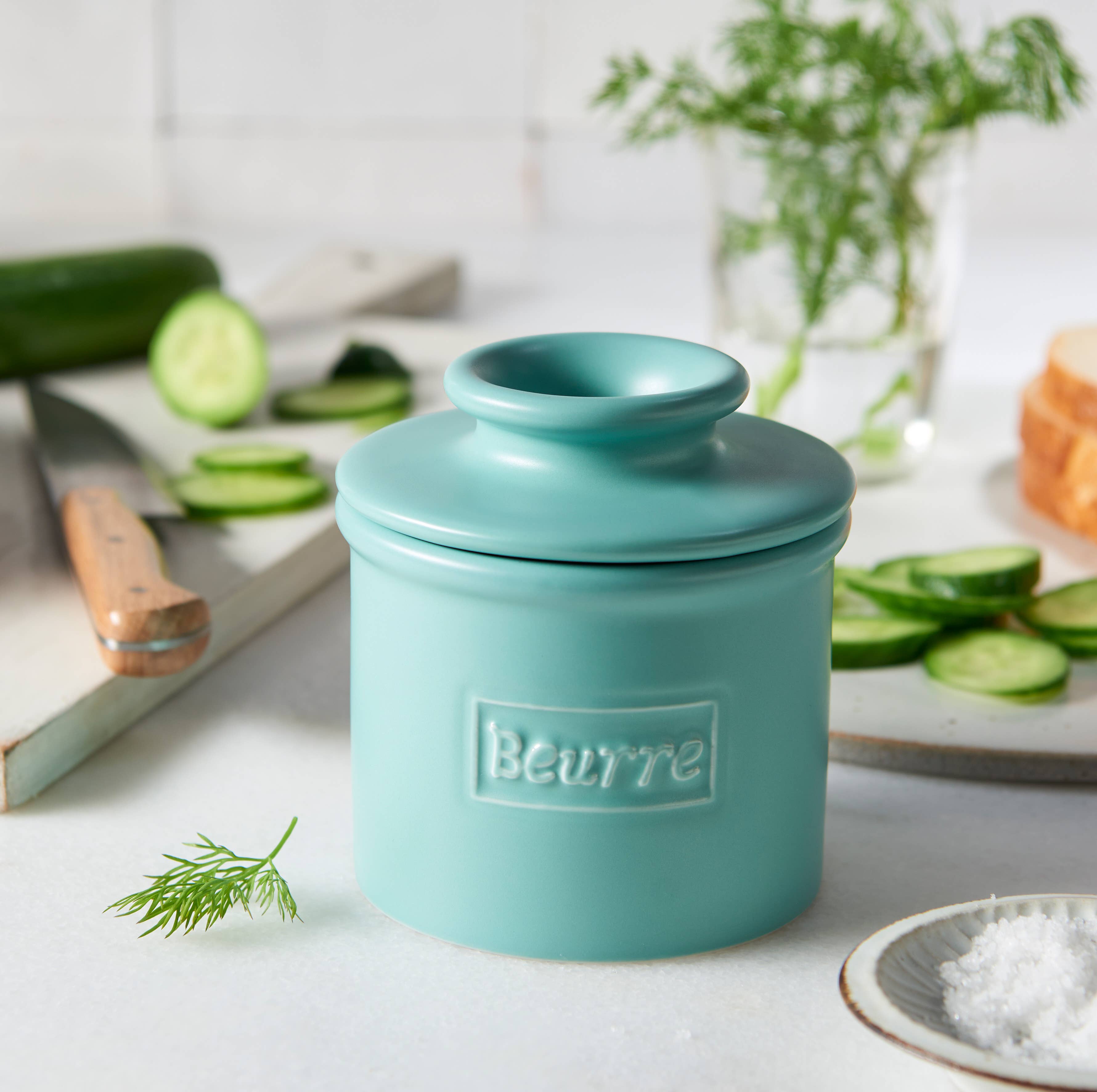 The Original Butter Bell® Crock - The Original Butter Bell® Crock - Cafe Matte Aqua