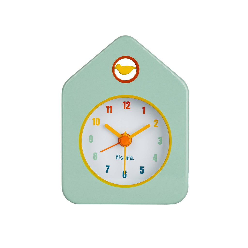 Fisura - Mini house alarm clock green