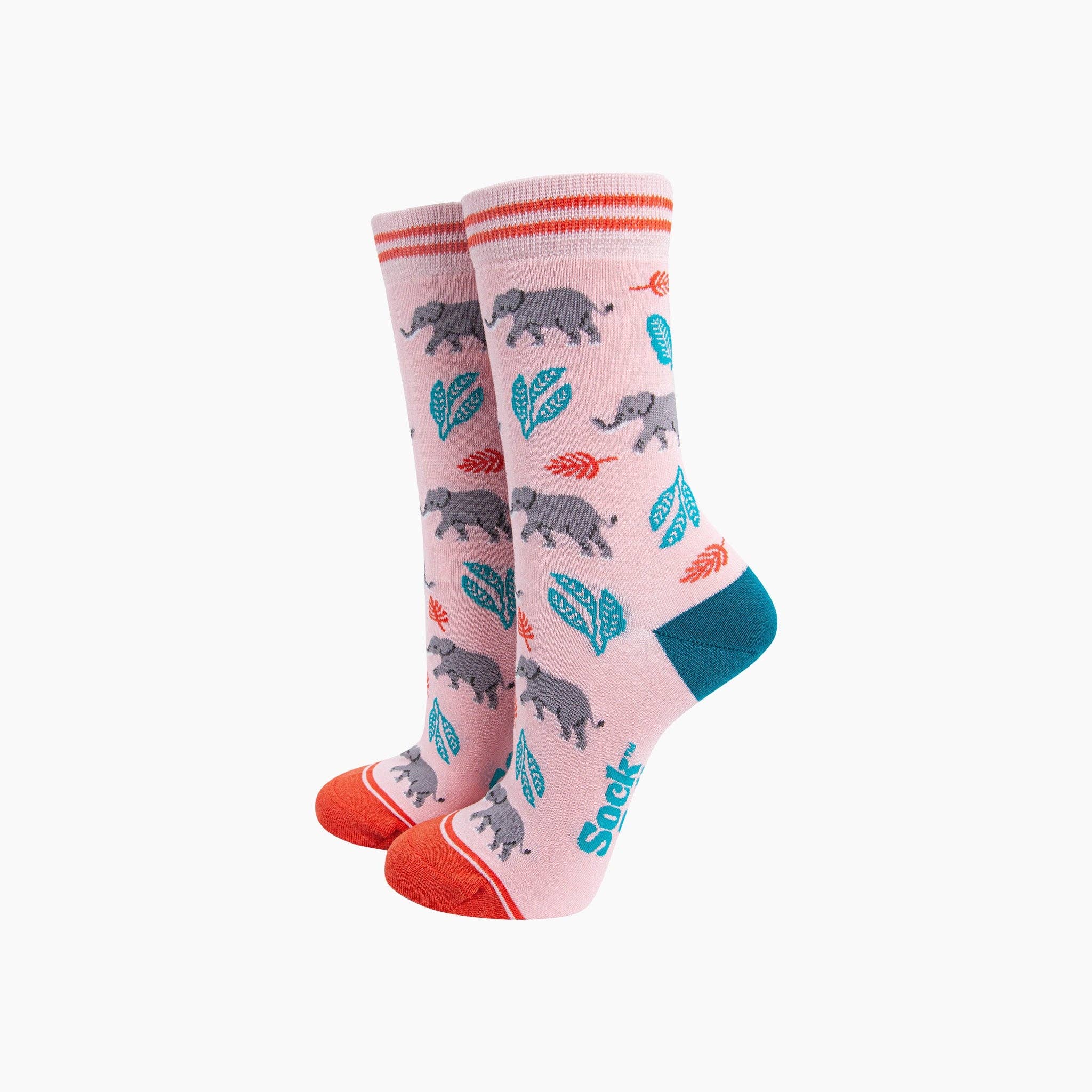 Sock Talk - Women's Bamboo Socks Gift Set - Elephants & Flamingos