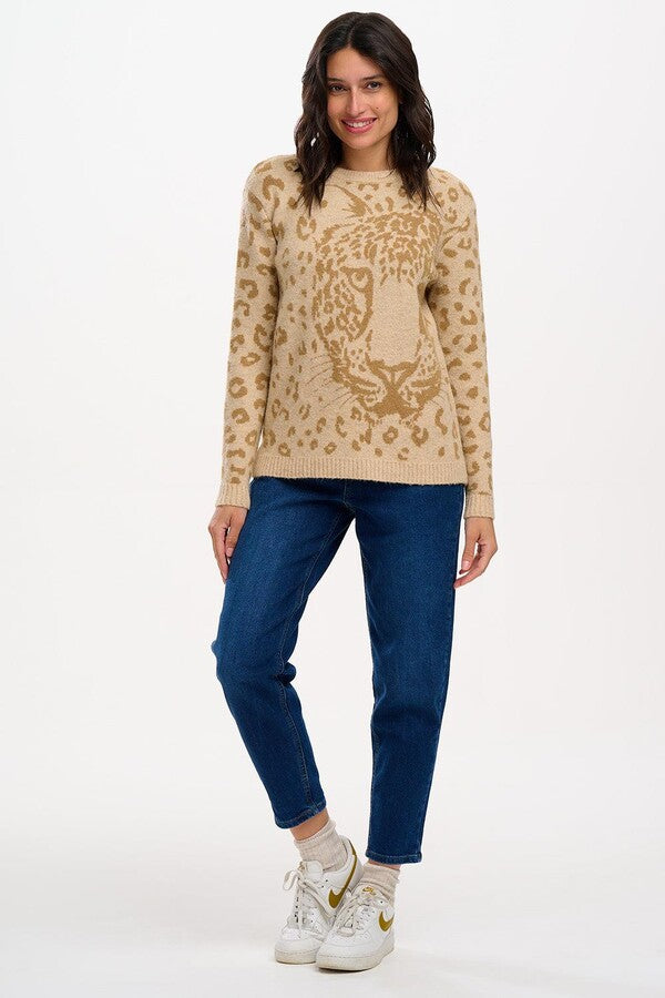 ABALINA JUMPER CREAM LEOPARD - SUGARHILL BRIGHTON - AW25