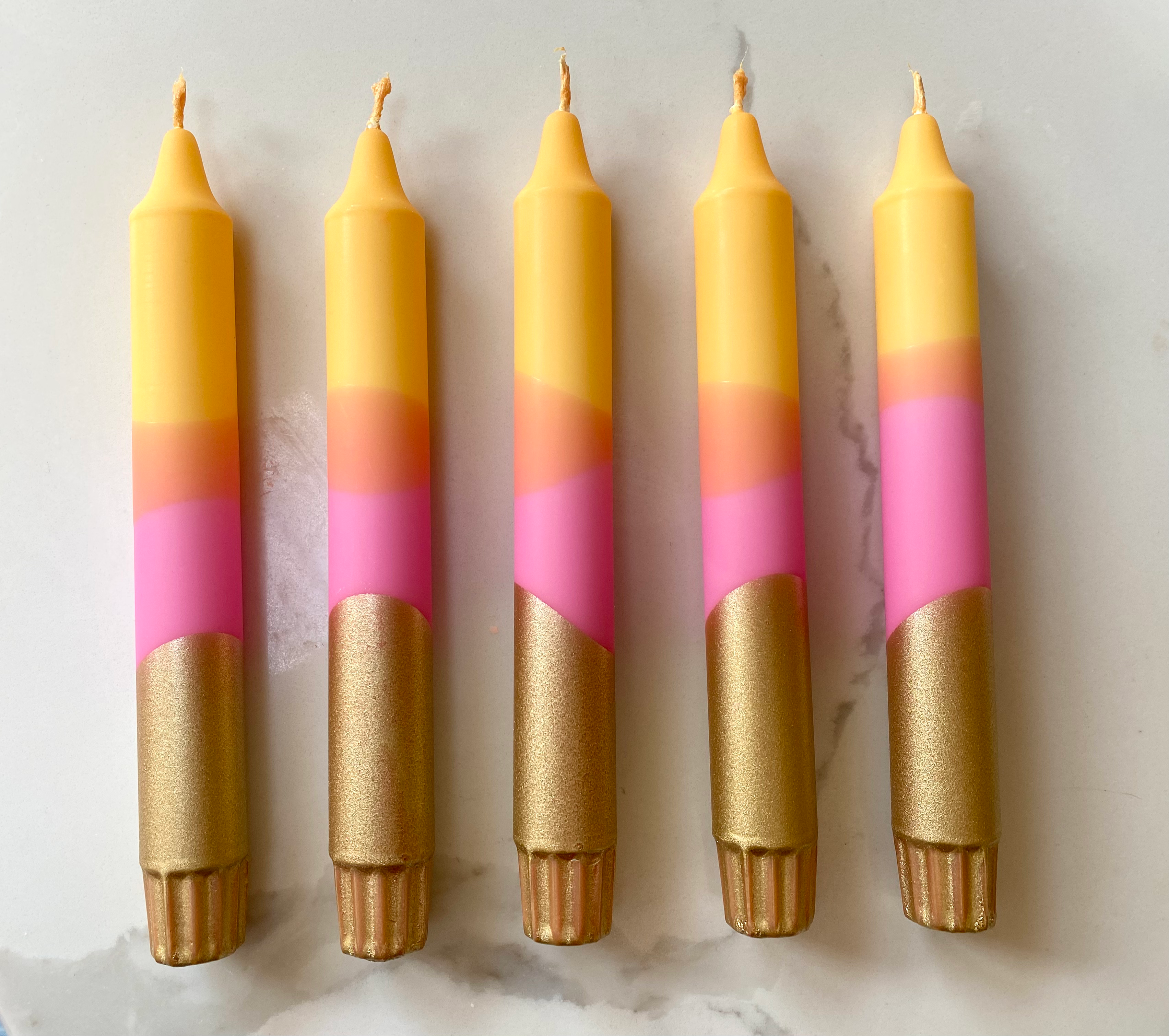 Florrie and Wren - Raspberry Lemonade Colourful Yellow Orange Pink Candle
