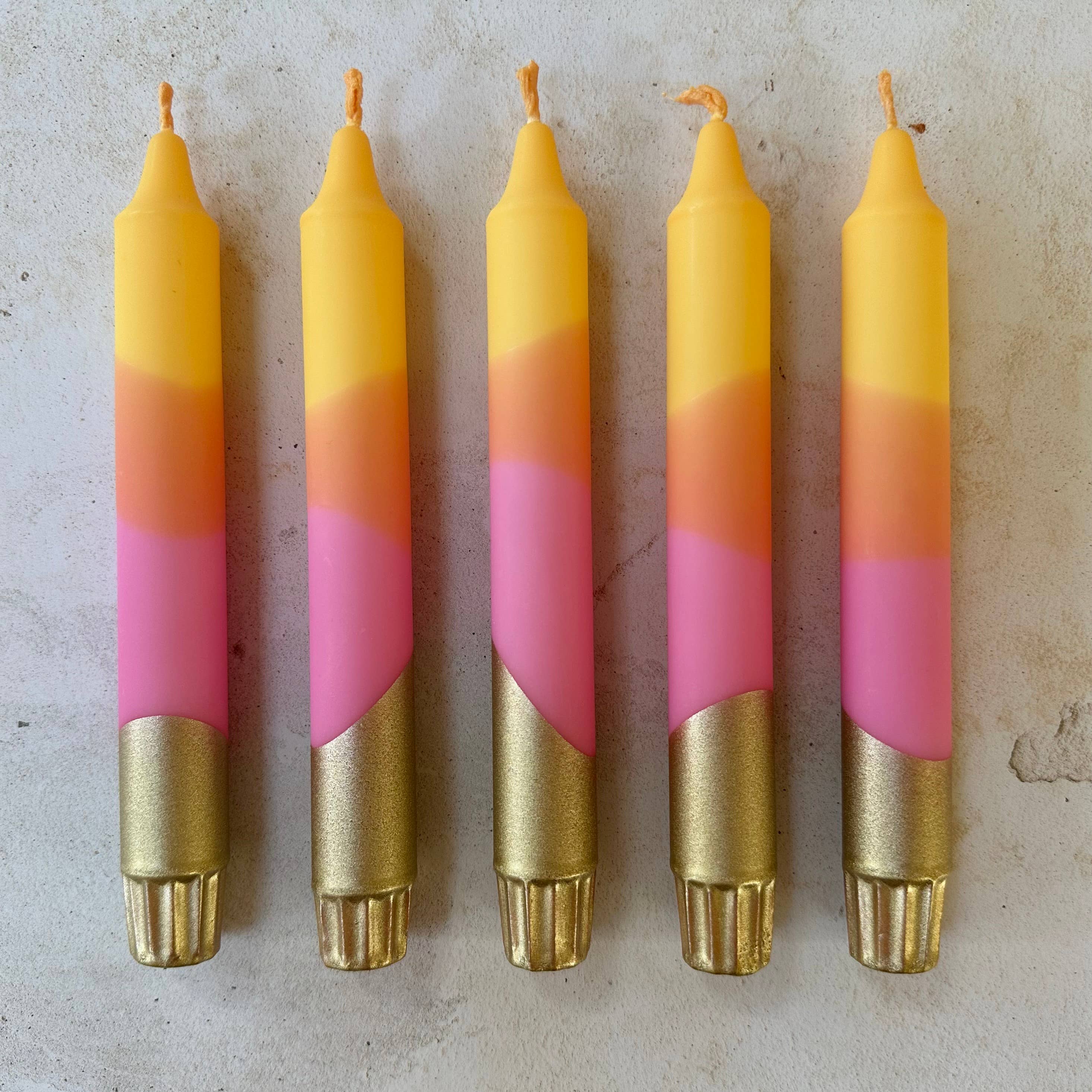 Florrie and Wren - Raspberry Lemonade Colourful Yellow Orange Pink Candle