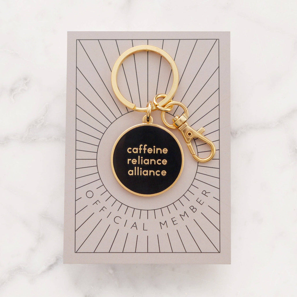Alphabet Bags - Caffeine Reliance Alliance - Enamel Keyring