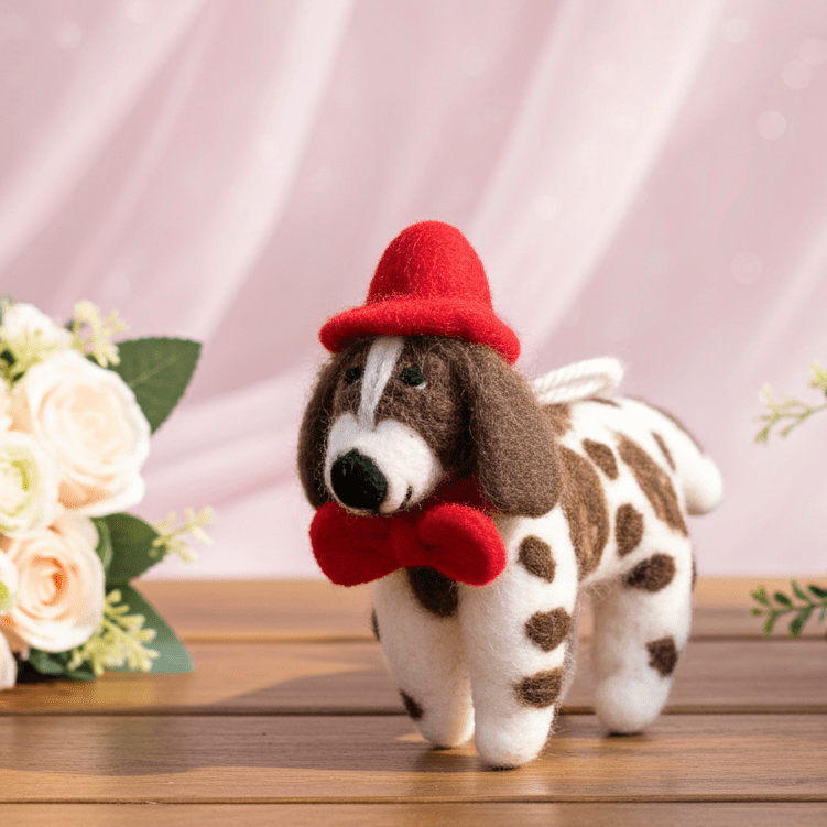NAMASTE ARTISANS - Handmade Wool Felt Springer Spaniel Dog Ornament