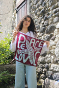 Les Belles Vagabondes - Peace and Love Bordeaux Mini Scarf