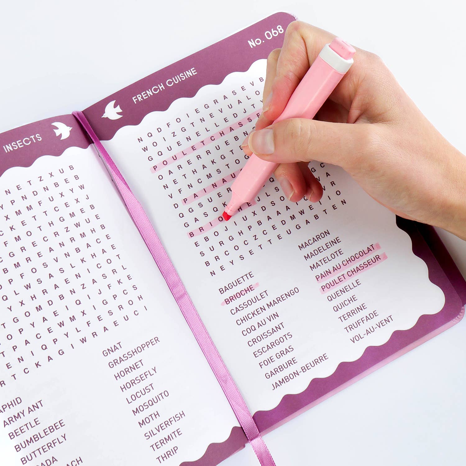 Word Search Pink Abstract