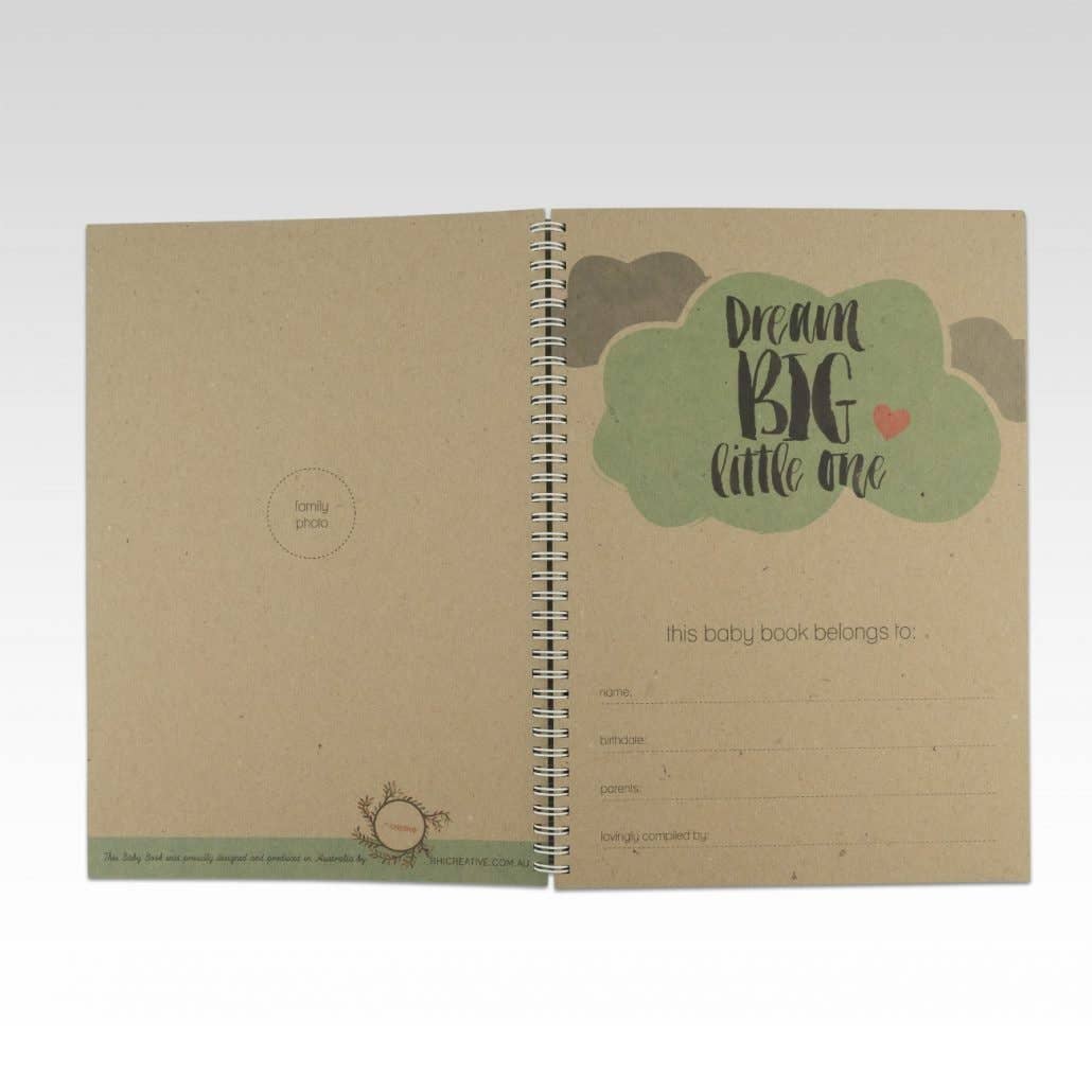 Rhicreative - 56-Page A4 Spiral Bound Baby Book for Kids