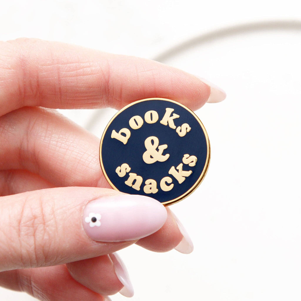 Alphabet Bags - Books & Snacks - Enamel Pin