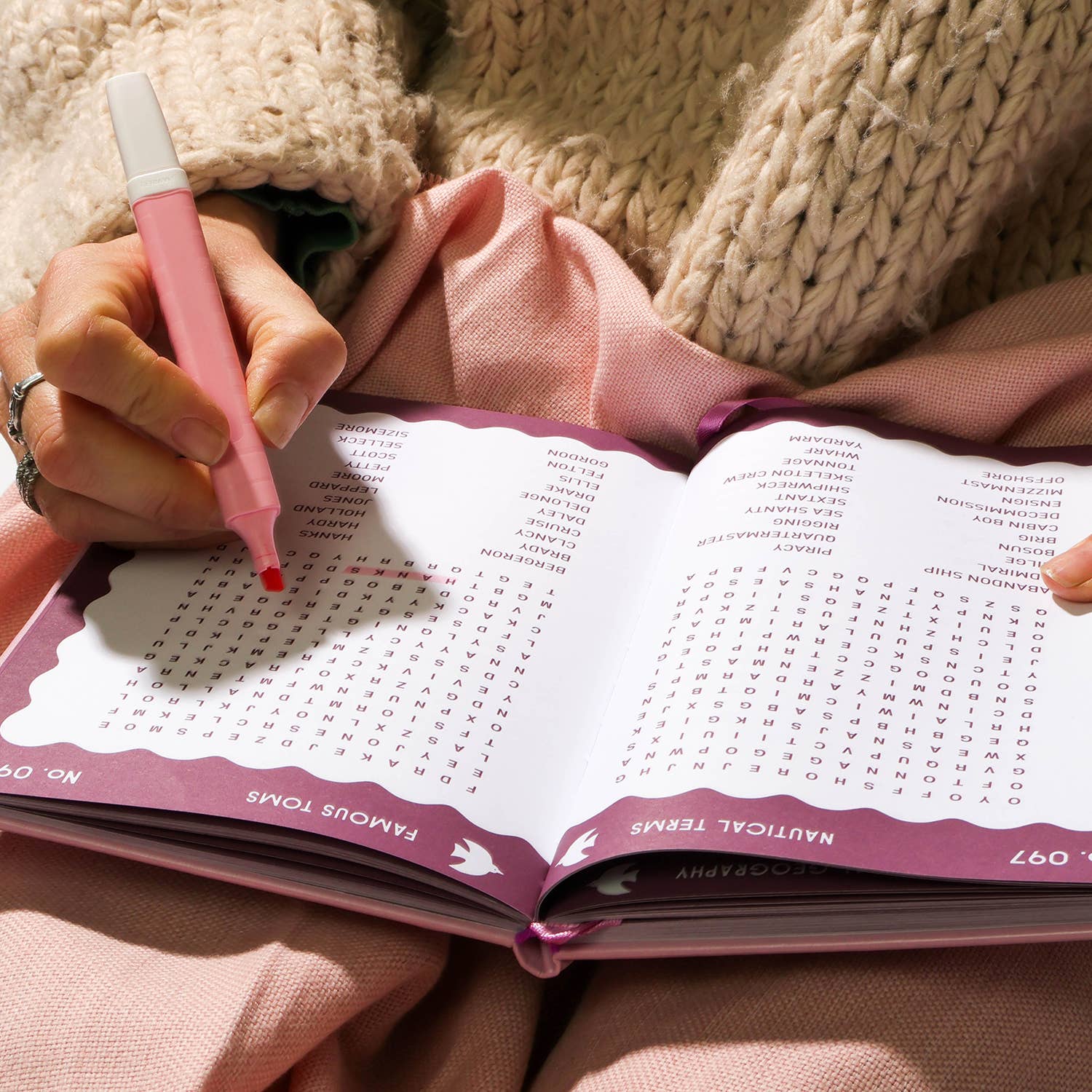 Word Search Pink Abstract
