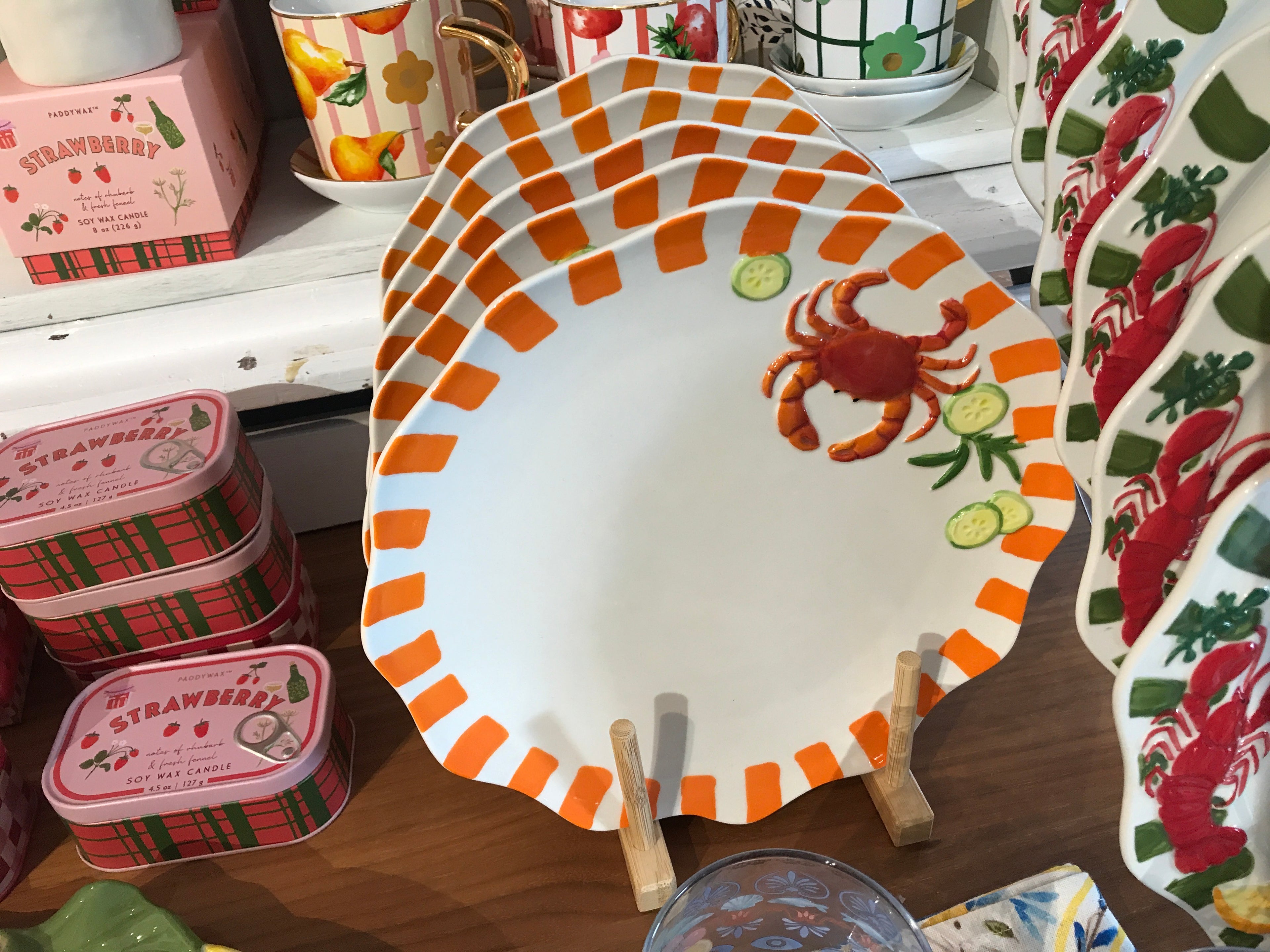 SEAVIEW STONEWARE CRAB DINNER PLATE