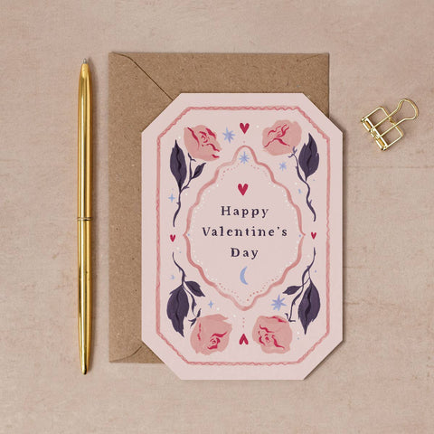 Sister Paper Co. - Roses Valentine's Card | Valentine’s Day Cards | Shaped Card