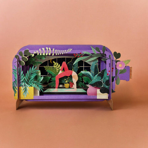 Alljoy Design - Message in a Bottle Pop Up Everyday Greeting Card Yoga
