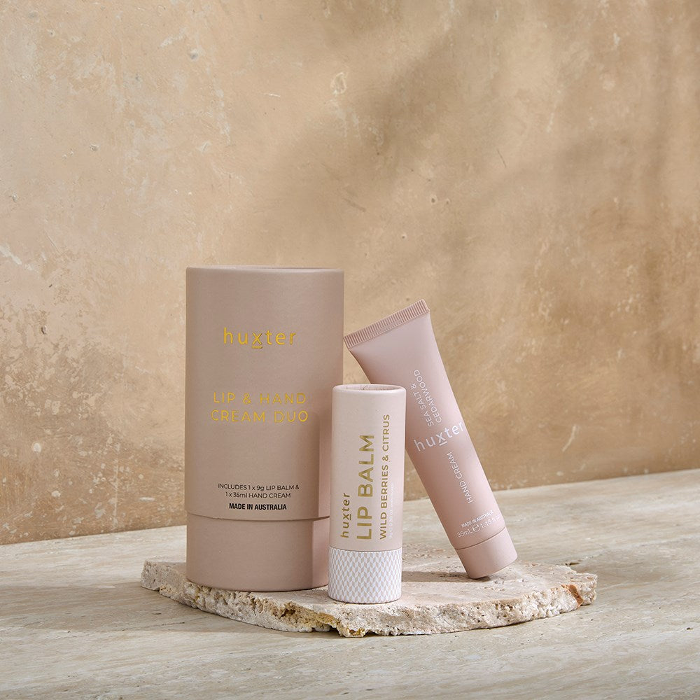 LIP & HAND CREAM DUO - NATURAL - SEA SALT & CEDARWOOD