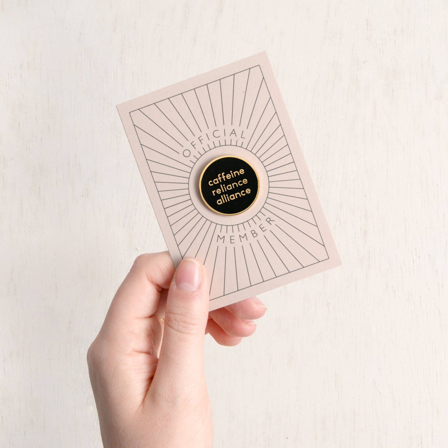 Alphabet Bags - Caffeine Reliance Alliance - Enamel Pin