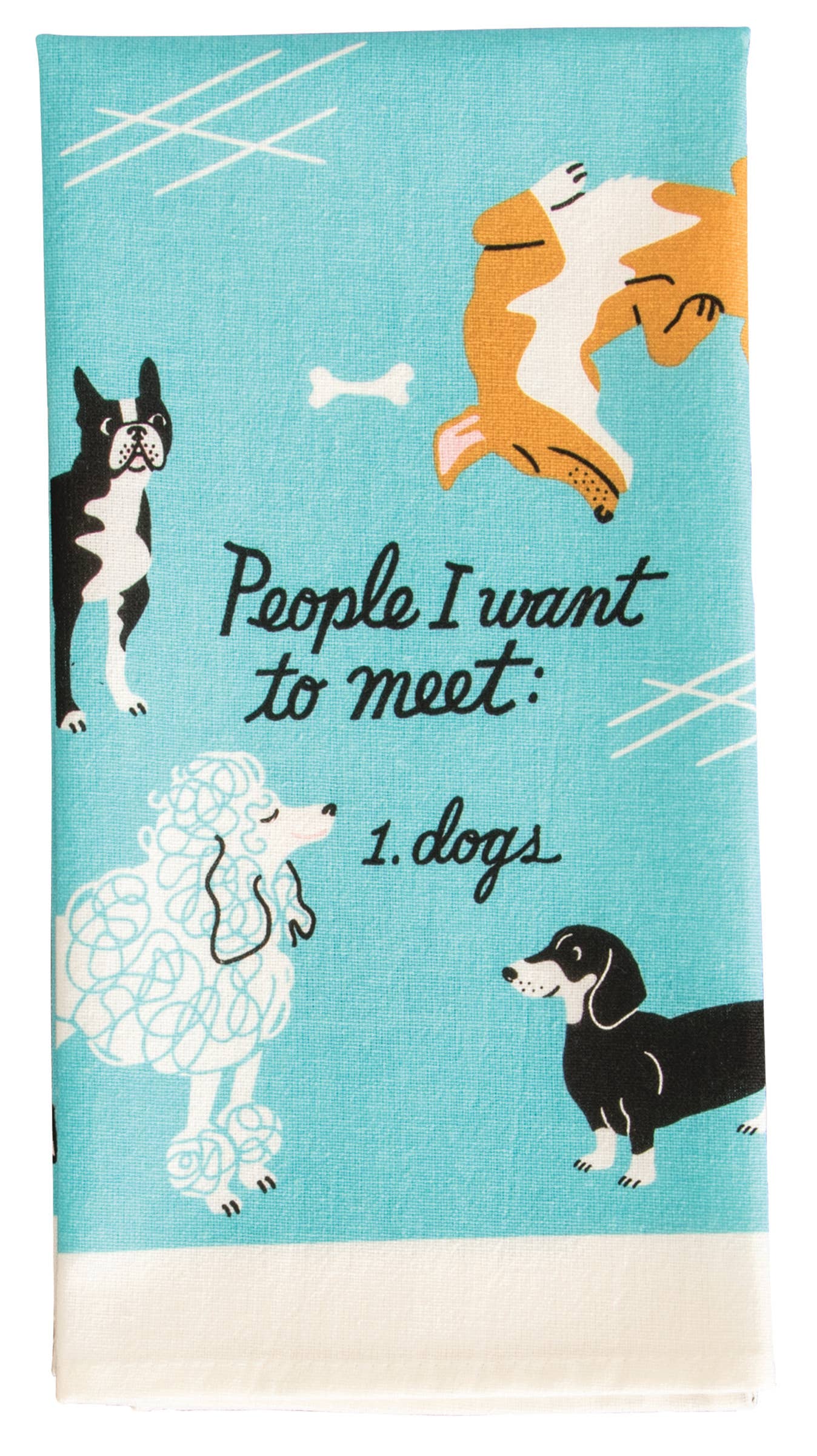 Optoco - Dish Towel - People To Meet: Dogs