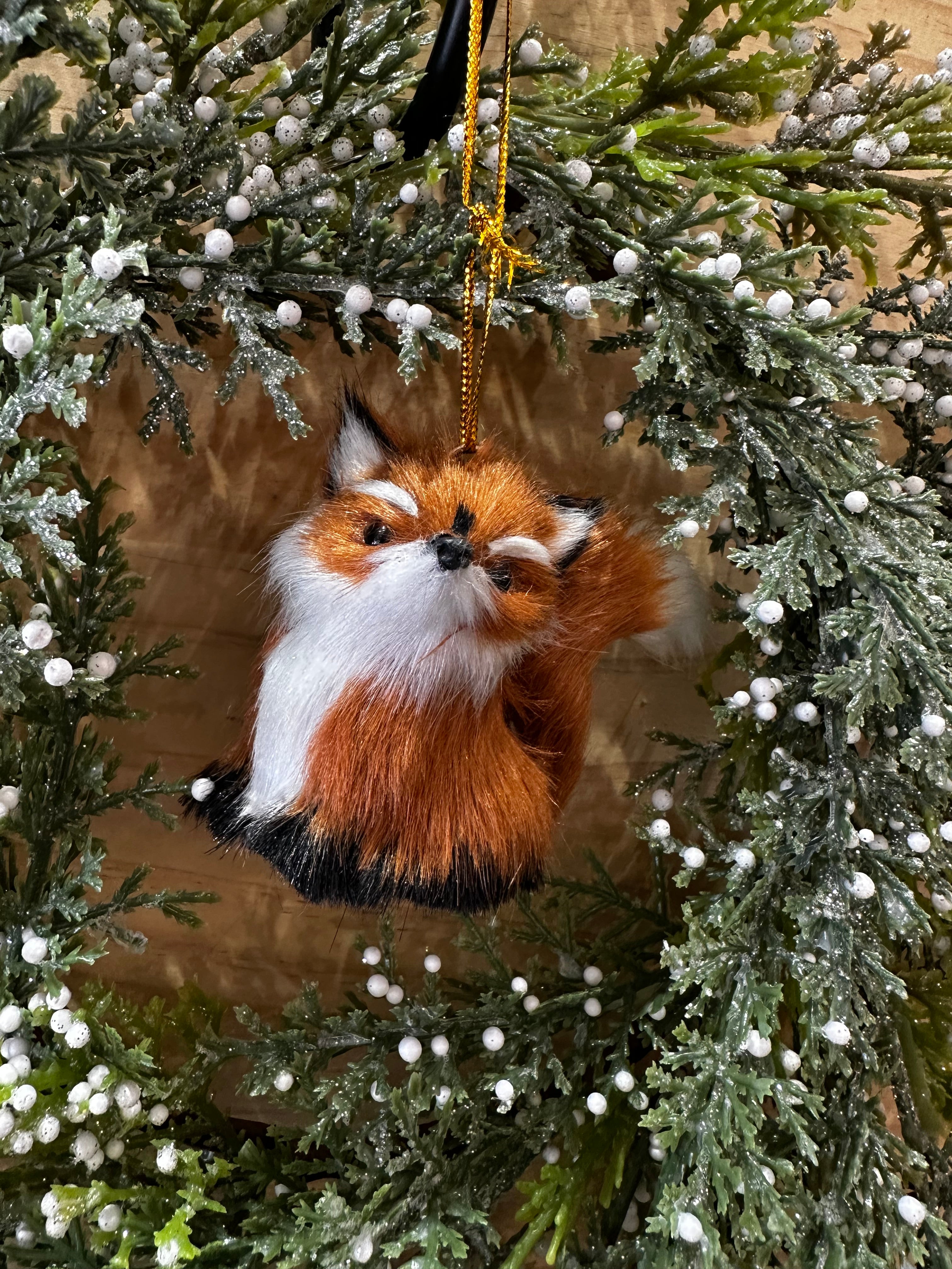 FOX HANGING ORNAMENT - RED 2-24