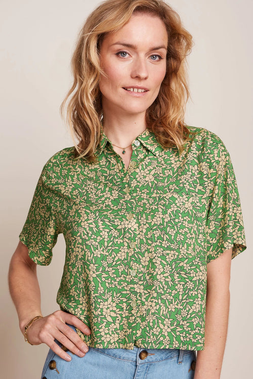 EVELINA BLOUSE PARADIS - JASMINE GREEN - KING LOUIE