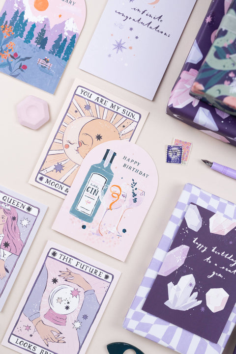 Sister Paper Co. - Happy Birthday Gin Card | Birthday Cards | Cocktail Card