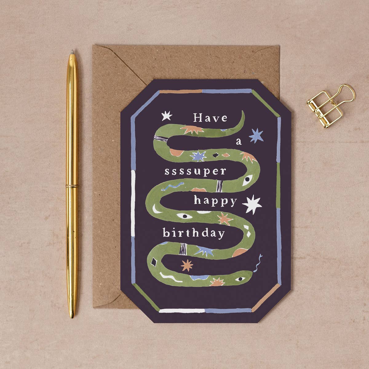 Sister Paper Co. - Ssssuper Snake Birthday Card | Male Birthday Cards