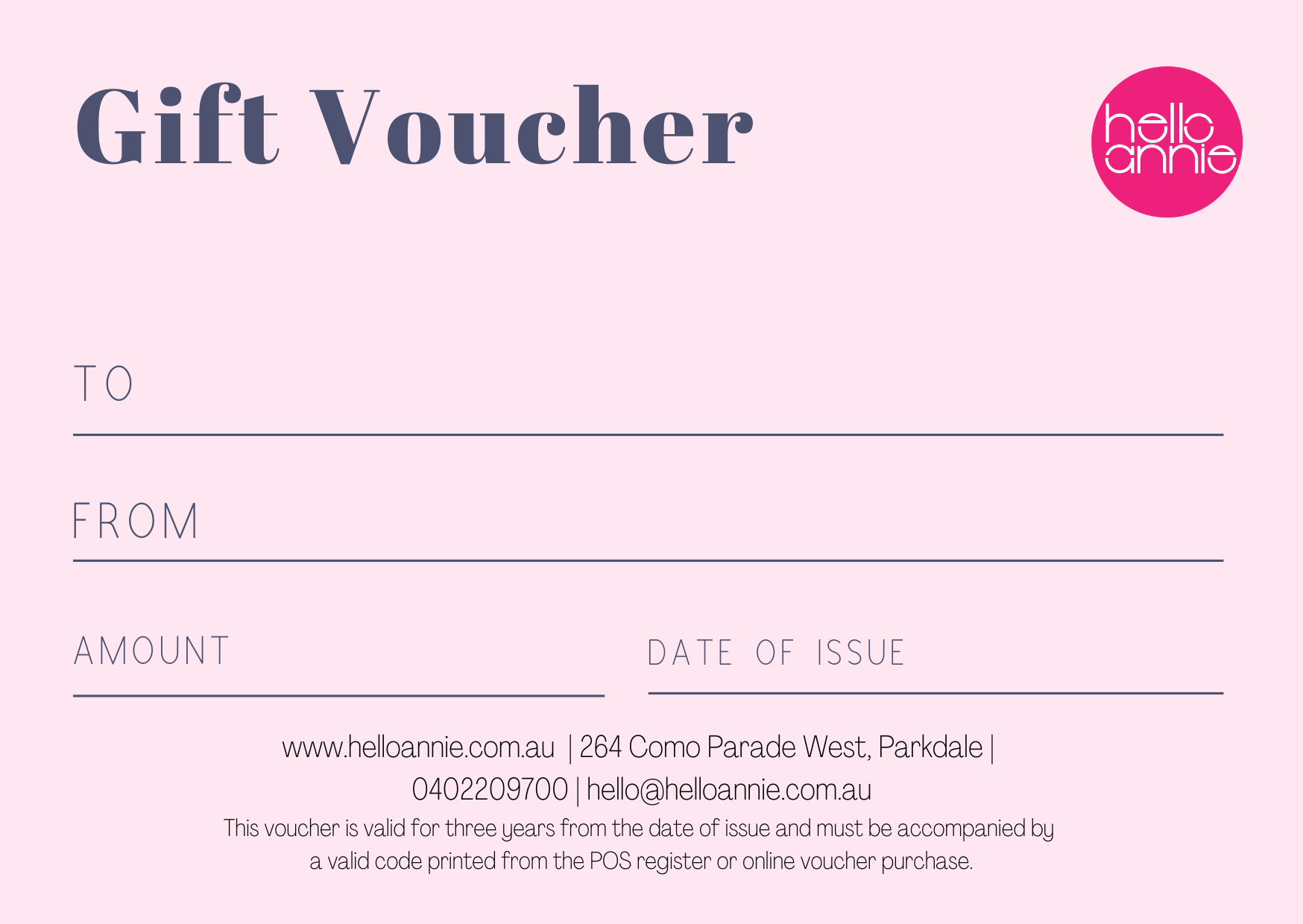 GIFT VOUCHER