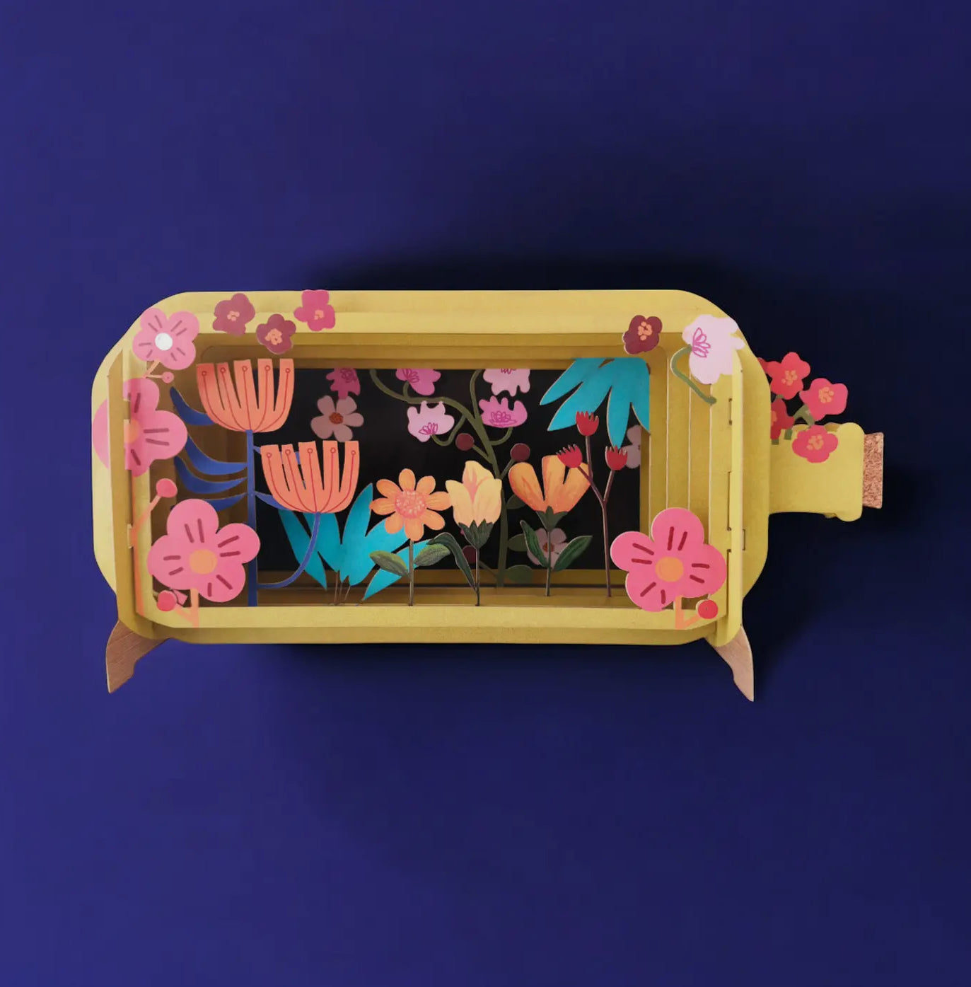 Alljoy Design - Message in a Bottle Pop Up Card - Flowers
