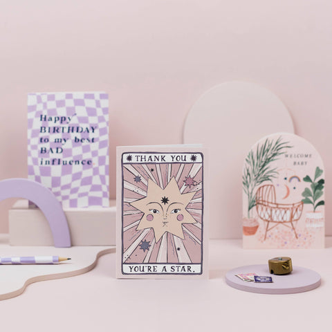 Sister Paper Co. - You're a Star Thank You Card | Thank You Cards | Tarot Card