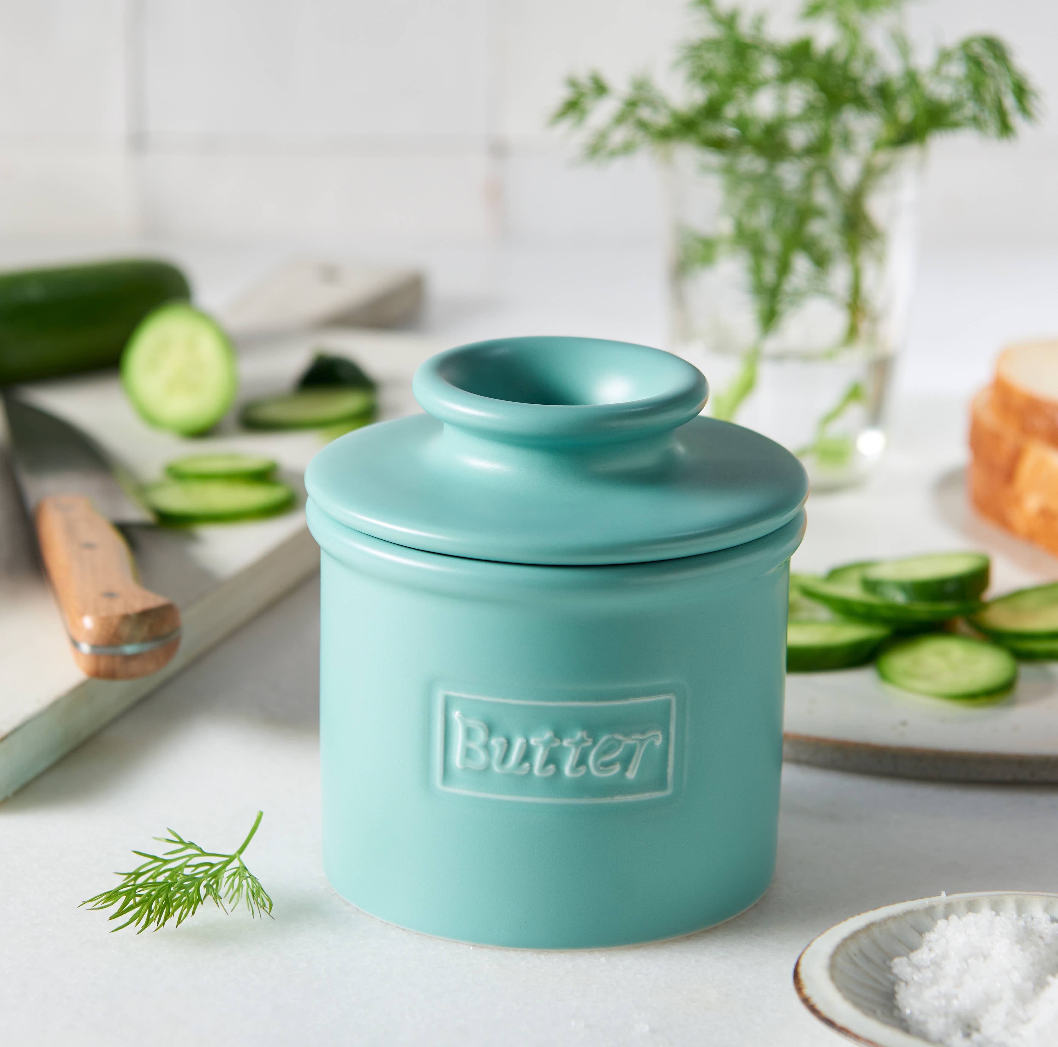 The Original Butter Bell® Crock - The Original Butter Bell® Crock - Cafe Matte Aqua