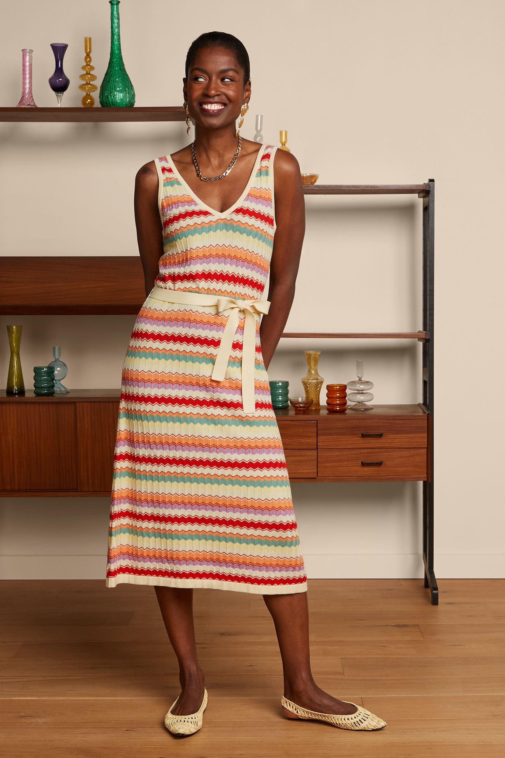DEEP V KNIT DRESS HADLEY - KING LOUIE - 0325-02