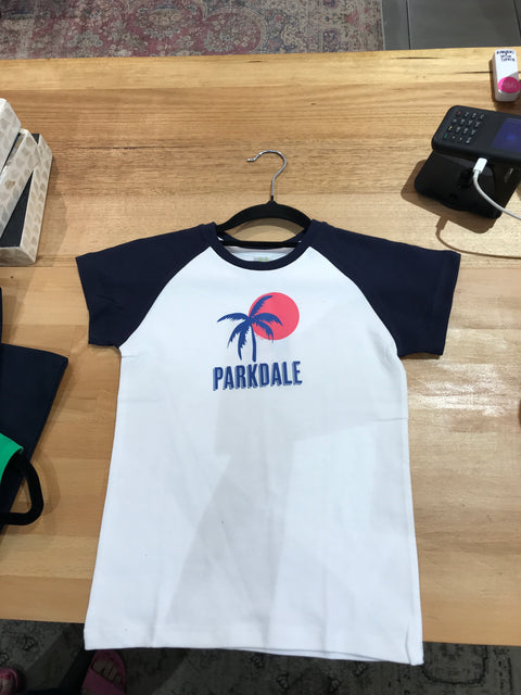 KIDS PARKDALE MELBOURNE RAGLAN T-SHIRT - WHITE/NAVY