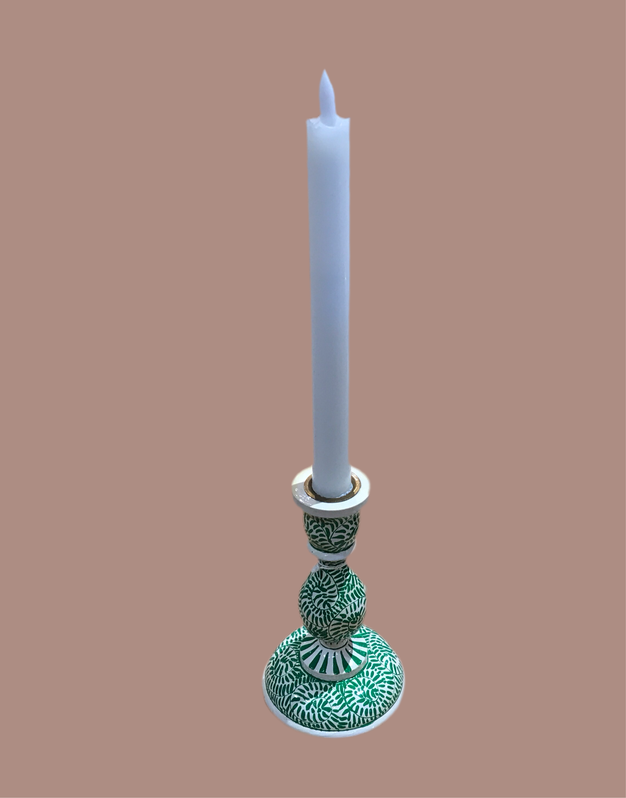 Idris paper mache candle holder