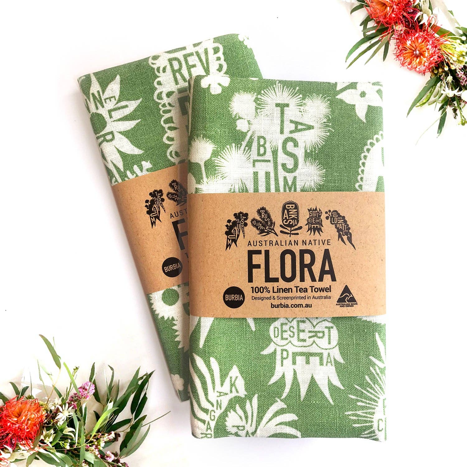 Burbia - Australian Native Flora Tea Towel