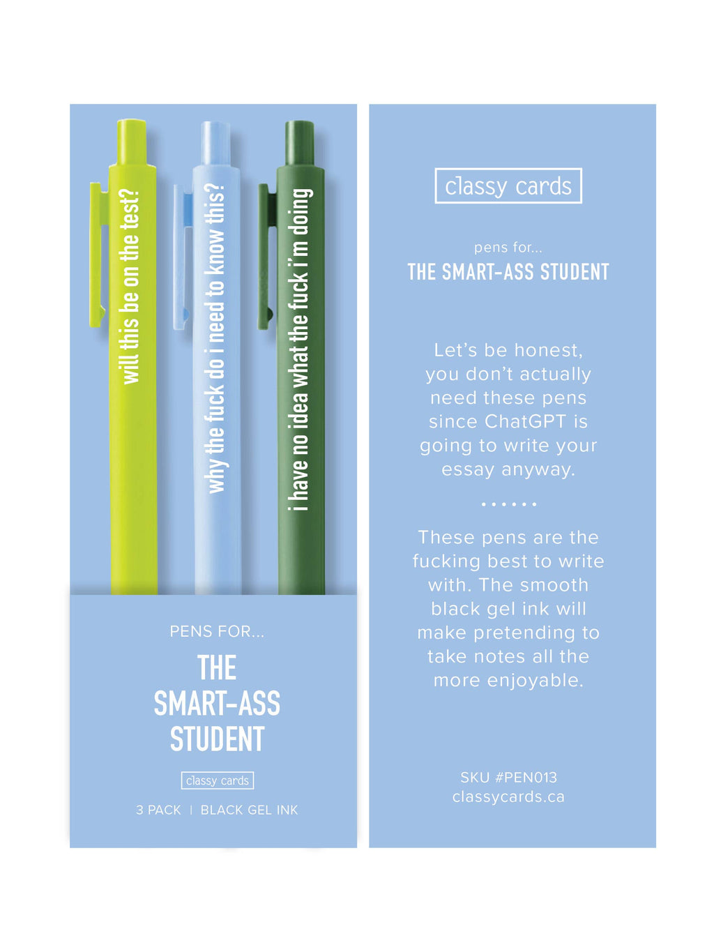 Classy Cards Creative - Smart-Ass Student Pens